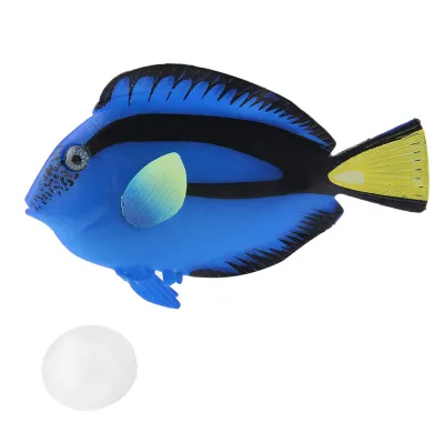 Produktbild von Aquarium-Kunstfisch-Dekoration, Leuchtende Tropische Künstliche Fische aus Silikon, Aquarium-Dekorationen (Blau, Hängend)