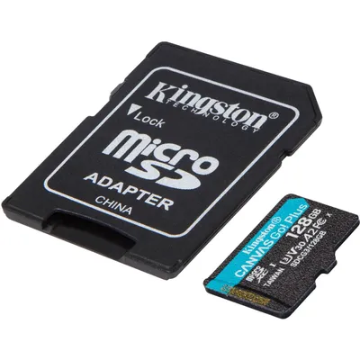 Zdjęcie produktu dla Kingston Technology Canvas Go! Plus , 128 GB, MicroSD, Klasa 10, UHS-I, 170 MB/s, 90 MB/s
