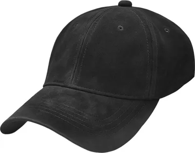 Produktbild von Avizar, Klassische Cap aus Wildleder verstellbar mit Krümmung, Schwarz