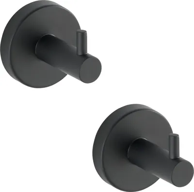 Produktbild von WENKO 2er Set Edelstahl Wand Haken Handtuch Halter Bad Küchen Bosio
