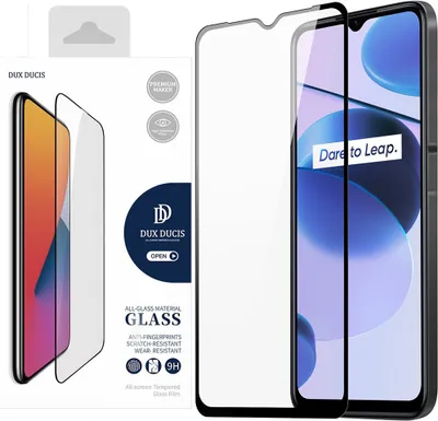 Produktbild von Dux Ducis gehärtet 9H Bildschirm Glas mit Rahmen für Realme C35 Schwarz