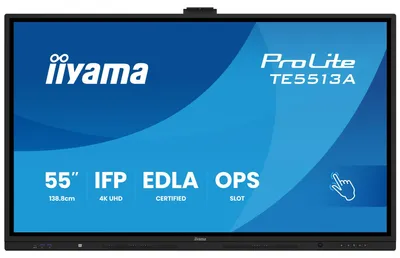 Zdjęcie produktu dla iiyama TE7513A-B1AG, Interaktywny płaski panel, 190,5 cm (75"), 3840 x 2160 px, Wi-Fi, 18/7