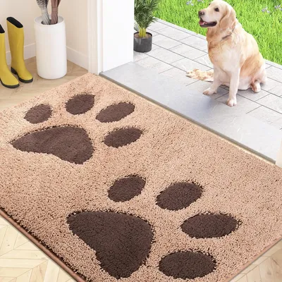 Produktbild von Schmutzfangmatte waschbar 80 x 120 cm Beige, rutschfest, saugfähig