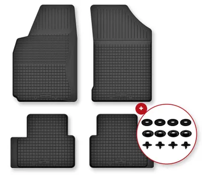 Productafbeelding van Rubberen automatten voor Nissan Micra K10 1983-1991 (hatchback) – 4-delig, zwart, op maat – Wielganizator Semi-Universal