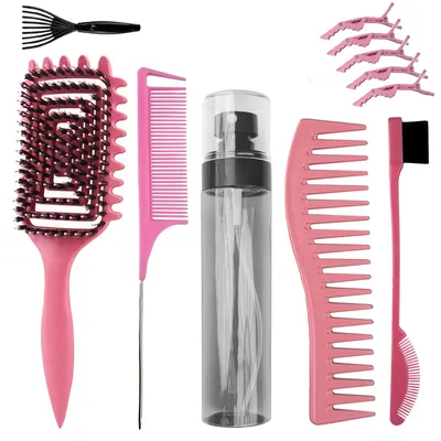 Produktbild von 7 Stück Haarbürsten Set - Lockenbürsten Set für Welliges Haar