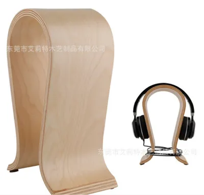 Produktbild von Kopfhörer Halter Holz Kopfhörerständer Headset Stand Kopfhörerhalter Organizer
