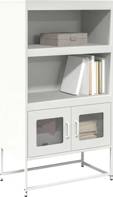 Produktbild von vidaXL Highboard Weiß 68x39x123 cm Stahl