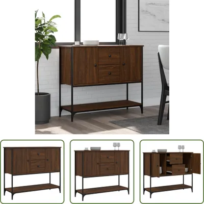 Produktbild von The Living Store Sideboard Braun Eichen-Optik 100x36x85 cm Holzwerkstoff
