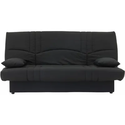 Produktbild von 3-Sitzer-Schlafsofa – schwarzer Stoff – 190 x 92 cm