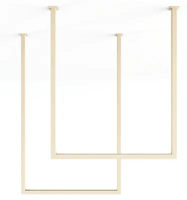 Imagen del producto de Soporte para toallas de pared TENSI, juego de 2 unidades, 60x50 cm y 80x50 cm – fabricado con tubos de acero de alta calidad | Color: Avellana | Marca: Metallbude