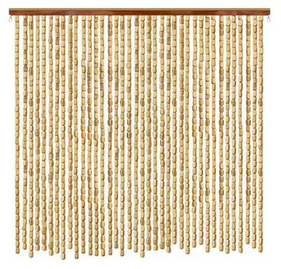 Produktbild von Bambus-Perlenvorhang 100x180cm Raumteiler Fliegenvorhang
