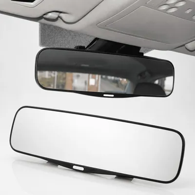 Produktbild von MidGard Auto Weitwinkel Panorama Rückspiegel 305x80mm, KFZ-Innenspiegel, Spiegel leicht gebogen konvex