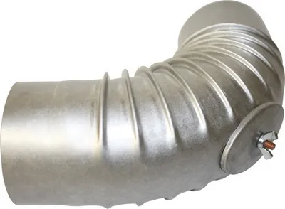 Produktbild von Ofenrohr-Bogen Bertrams 90° Ø 150 mm feueraluminiert silber mit Tür