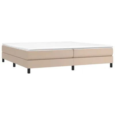 Obrázek produktu pro Box spring postel s matrací cappuccino 200 x 200 cm umělá kůže
