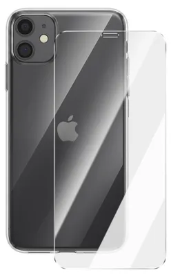 Immagine prodotto di Mayaxess, custodia e vetro protettivo per iPhone 11, protezione a 360°, resistente agli urti, trasparente