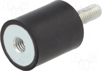 Produktbild von 1x Vibrationsdämpfer L: 15mm Ø: 10mm M4 Gummi  L. Gewinde: 10mm DVA.2-10-15-M4-10-