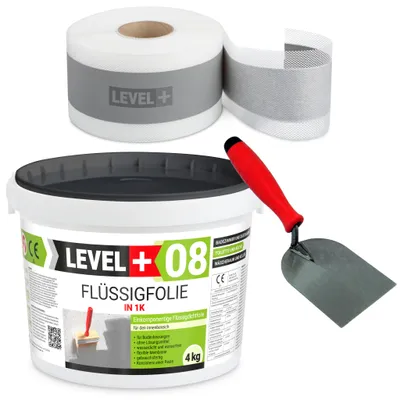 Produktbild von Dicht-Set Duschabdichtung Flüssigfolie 4Kg Dichtband 5M Spachtelkelle SET46