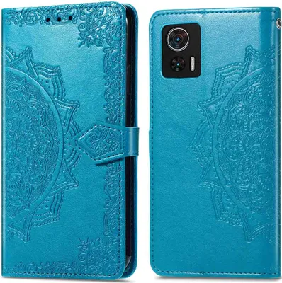 Zdjęcie produktu dla imoshion Mandala Bookcase dla Motorola Edge 30 Neo - turkusowy