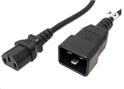 Image de Câble d'interconnexion 230V IEC 320 C13 - IEC 320 C20 10A 1m