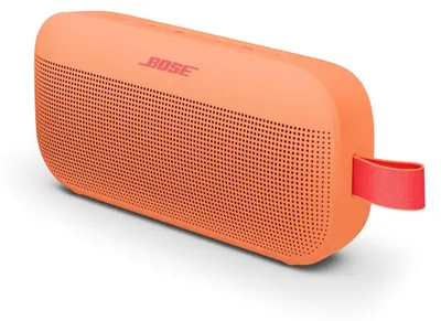 Produktbild von Bose SoundLink Flex Tragbarer Bluetooth Lautsprecher (2. Gen.), Tragbarer Outdoor Lautsprecher, wasserdicht und staubdicht, mit naturgetreuem Klang, 12 Stunden Akku, Pfirsichfarbener Sonnenuntergang
