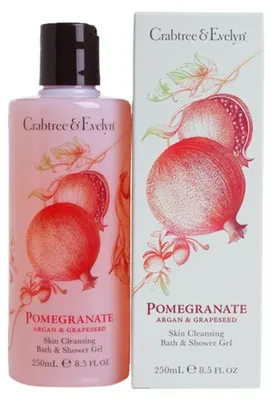 Image de Crabtree & Evelyn, Pomegranate, Argan & Grapeseed, Cleansing, Shower Gel, For All Skin Types, 250 ml