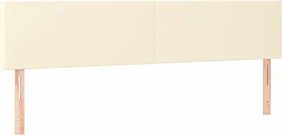 Produktbild von vidaXL Kopfteile Creme 200x5x78/88 cm Kunstleder