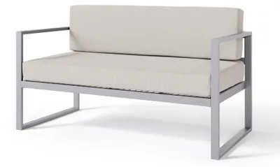 Produktbild von Selsey Dywilly - Garten-Sofa 2-Sitzer, wasserabweisend, grau/graues Gestell
