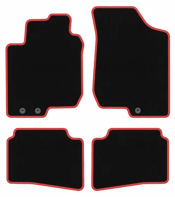 Obrázok produktu pre Velúrové autokoberce pre: Hyundai i30 I 2007-2012 hatchback, kombi, CW čierno-červené
