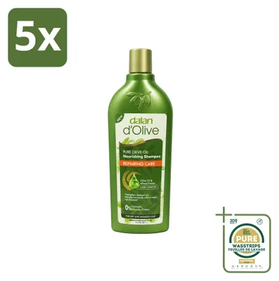 Image de 5 x Shampooing Dalan d'Olive pour cheveux secs et abîmés, 400 ml - Pack économique - 5 pièces
