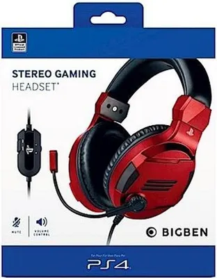 Immagine prodotto di Bigben Interactive PS4OFHEADSETV3R cuffia e auricolare Cablato A Padiglione Giocare Rosso