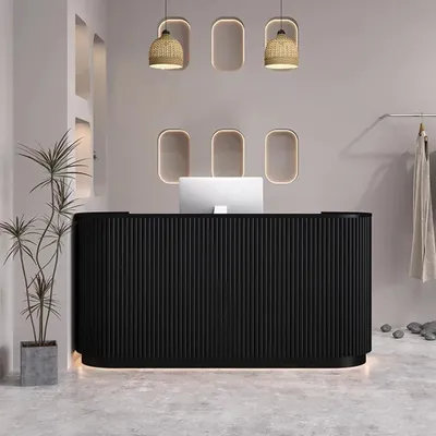 Immagine prodotto di Mobili per negozi: bancone reception, bancone, cassa, negozio, nero, 160 x 60 cm 【H Tiaowen160】