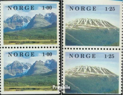 Produktbild von Briefmarken Norwegen 1978 Mi 771Do/Du-772Do/Du Paare (kompl.Ausg.) postfrisch Landschaften