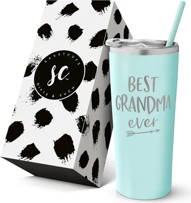 Produktbild von Best Grandma Ever Reise-Thermobecher, SassyCups, Minze, Edelstahl, 625 ml