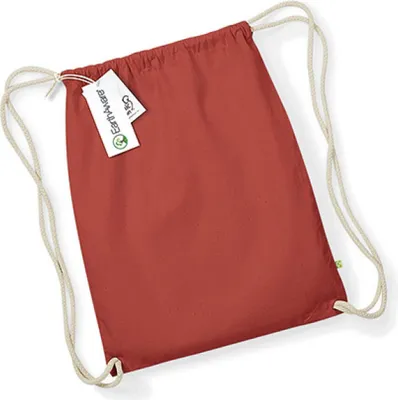 Produktbild von Westford Mill W810 | EarthAware Organic Gymsac / 37 x 47 cm - Farbe: Orange Rust - Größe: 37 x 47 cm