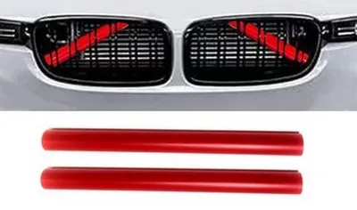 2x Kühlergrill Streben ROT für BMW F07 F10 F11 F18 F06 F48 F49 F39 F45 F46 – Produktansicht