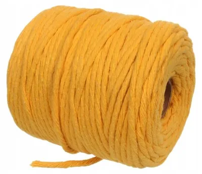 Produktbild von Najder Gedrehte Baumwollschnur für Makramee DIY Gelb 100m 5mm