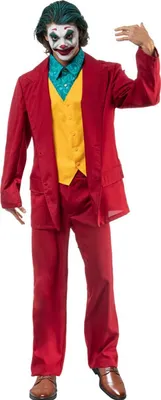 Produktbild von Clown Arthur - Verrückter Schurke Film Kostüm für Herren | Roter Anzug Größe: XL