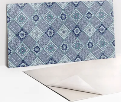 Obrázek produktu pro Ochranný Panel PVC - Samolepicí Vinylové Dlaždice na Stěnu - 100 x 50 - Portugalské dlaždice