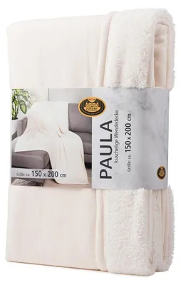 Produktbild von GÖZZE Decke PAULA weiß BH 150x200 cm weiß Wohndecke Kuscheldecke