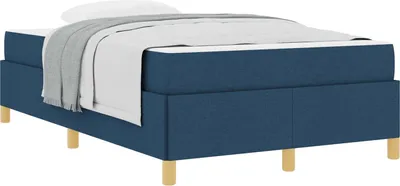 Produktbild von Bettrahmen mit Matratze Blau 120 x 190 cm Stoff