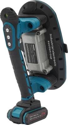 Image de Vibrateur pour carrelage - Appareil de nivellement de carrelage sans fil - 6 niveaux - Ventouse de 400 kg - Batterie 2000 mAh - Pour murs et sols - Bleu