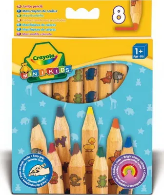 Produktbild von 8 Stück Crayola Mini Kids Buntstifte groß, 1Set