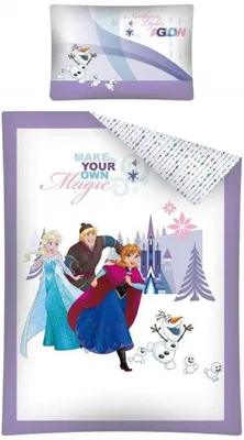 Produktbild von Eiskönigin Frozen Anna Elsa Olaf Baby Bettwäsche 40 x 60 cm + 100 x 135 cm