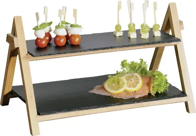 Produktbild von KESPER Etagere 2stöckig Platten Schiefer 45x6x31cm