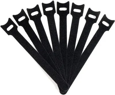 Hochwertige Velcro-Kabelbinder - 100 Stück, Nylon, schwarz, ideal für Kabelmanagement und Organisation
