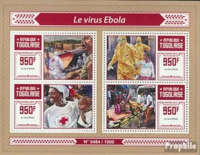 Produktbild von Briefmarken Togo 2015 Mi 7117-7120 Kleinbogen (kompl. Ausgabe) postfrisch Ebola Virus