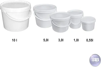 Produktbild von Kunststoffeimer weiss inkl. Deckel 5Ltr.