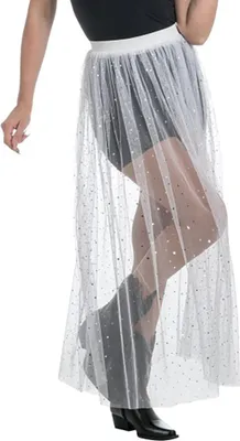 Produktbild von Mesh Rock transparent Sterne lang weiß
