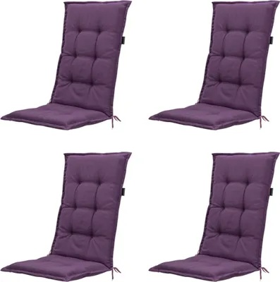 Produktbild von Madison - Gartenstuhlauflage Niedrige Rückenlehne Panama lila - Ca. 105x50 cm - 4er-Set