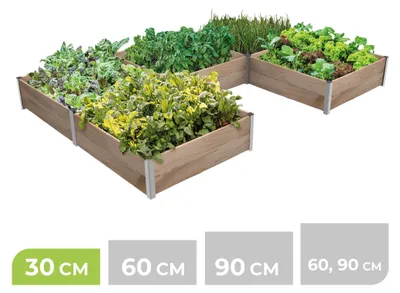 Produktbild von BioGreen 5m² Hochbeet ErnteMAXX aus Holz in U-Form in 4 Größen erhältlich
